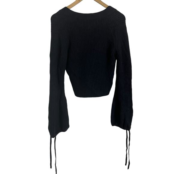 A.L.C. Schwartz Navy Blue V-Neck Knit Pullover Sweater Crop Size XS - Picture 7 of 9